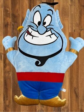 Disney Aladdin Genie Plush Pillow Jumbo Blue Genie Stuffed Toy 20”